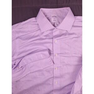 Brooks Brothers Striped Shirt 17.5-36 XL Slim Fit Non Iron 346 French Cuff